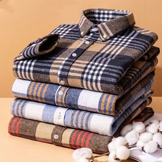 Hudson Brushed Cotton Flannel Shirt