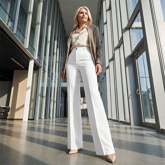 Women's High-Waisted Wide-Leg Dress Pants | 2026 Business Casual Trousers