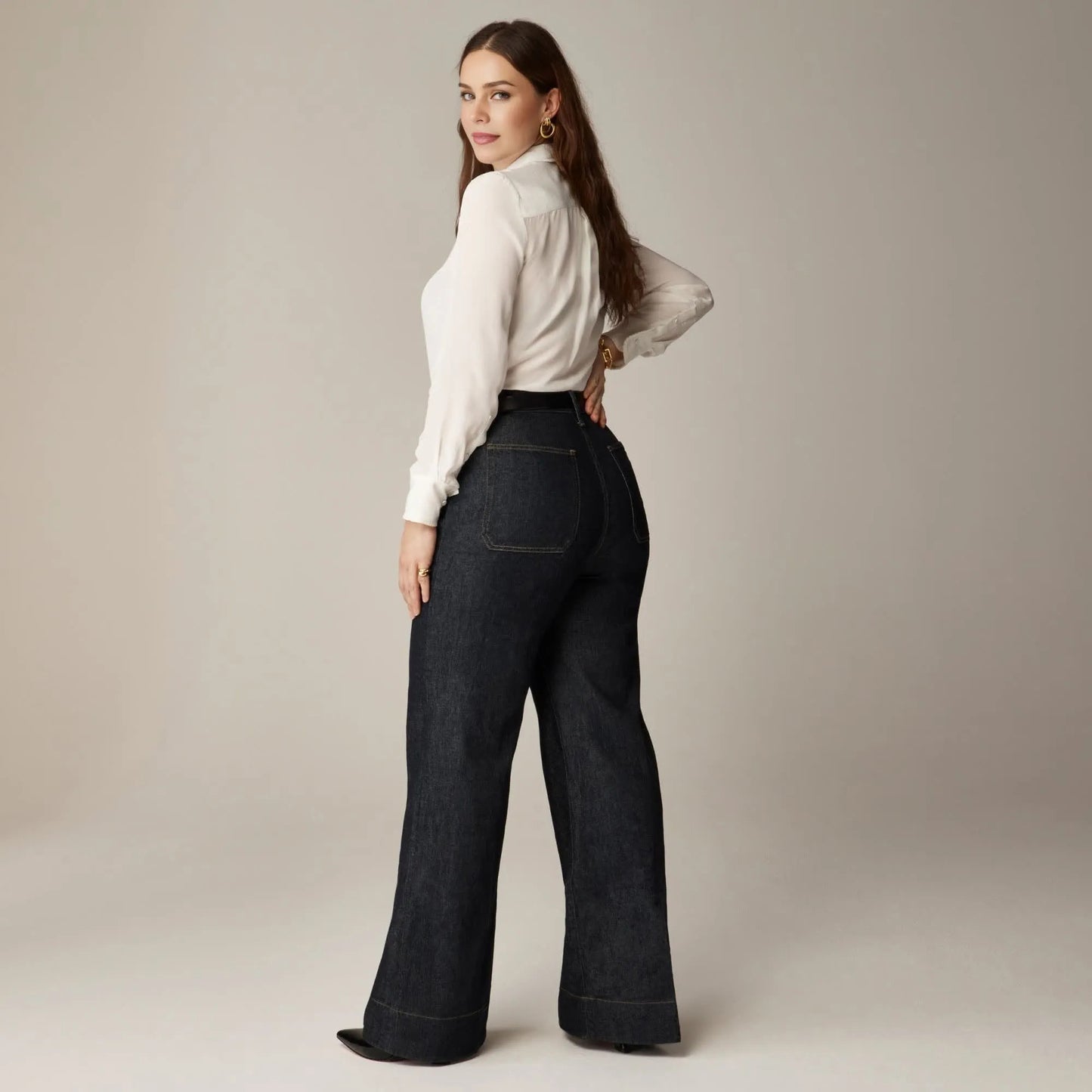 Tummy Control Sailor Wide Leg Jeans