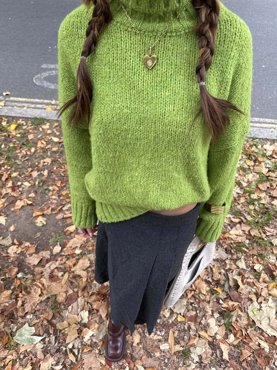 Valdamara oversized turtleneck – Lime Green